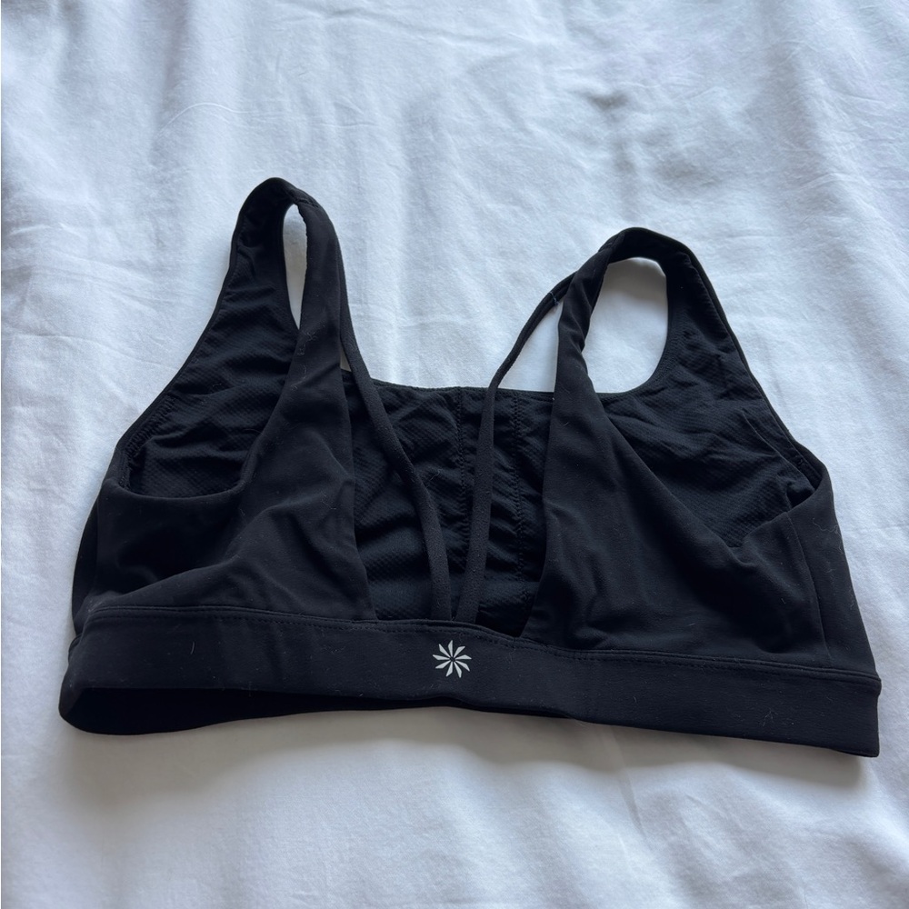Black Athleta Sports Bra with strappy back